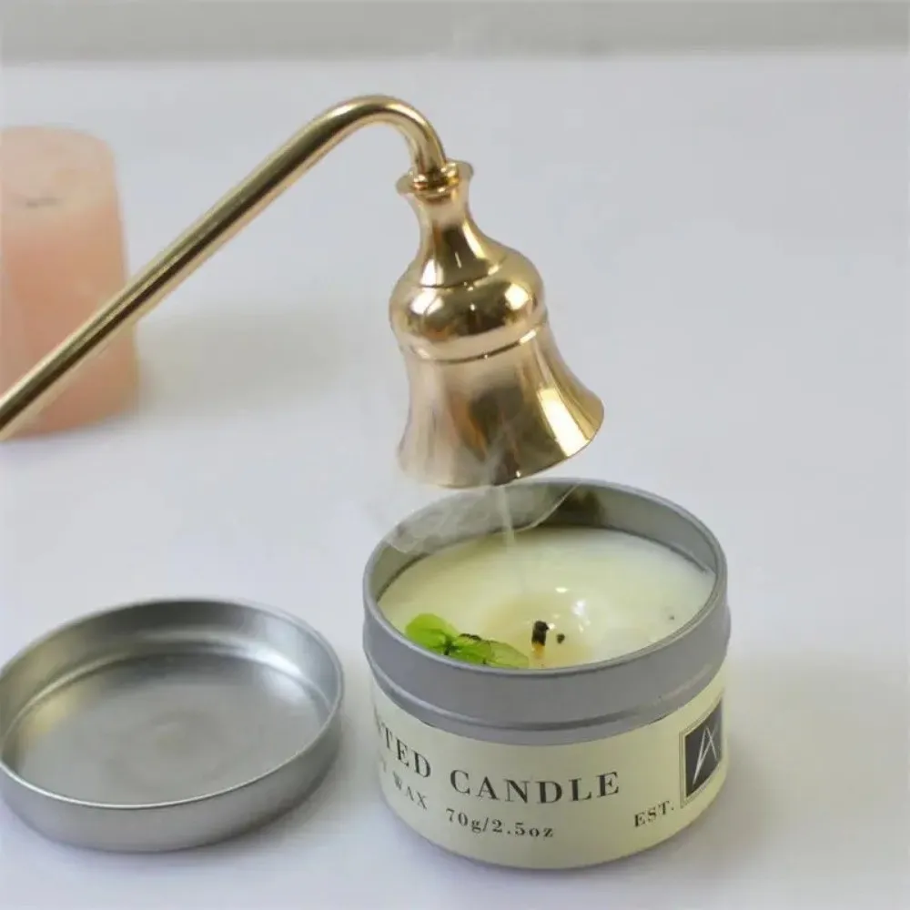 Luxury Bell Shaped Candle Wick Trimmer Long Handle Turn Off Extinguisher Candle Blower Flame Snuffer Home