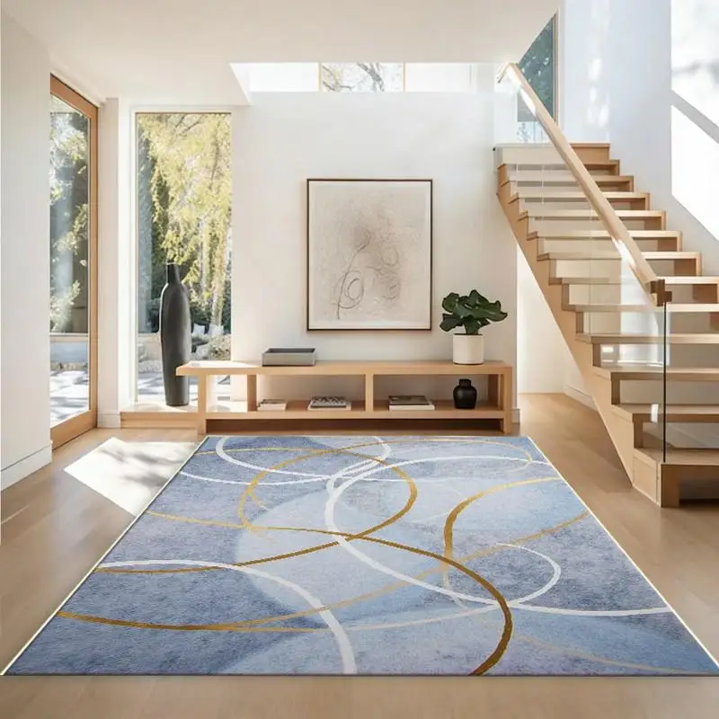 Contemporary Elegant Loop Pattern Rug Large Commercial Doormat For Coffee Shop Hotel Gym Studio Apartment