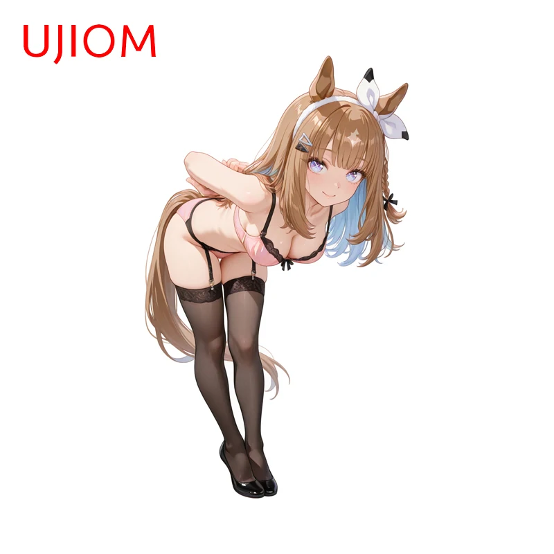UJIOM Almond Eye Horse Girl Wall Stickers Popular Anime Aquaflask Switch Panel Decal Exquisite Waterproof Home Wallpapers Decor