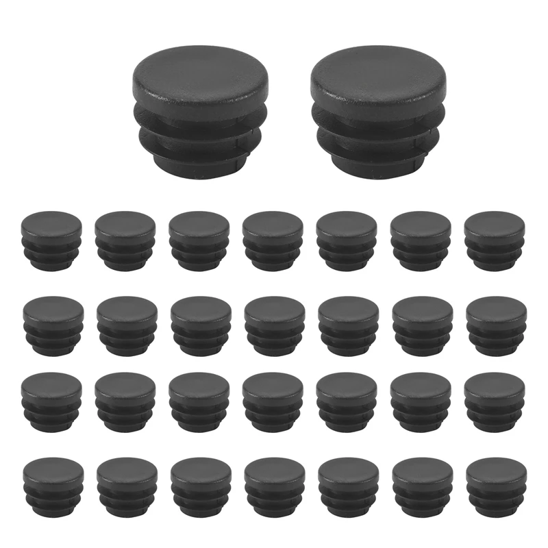 

Round Table Chair Leg Tube Pipe Insert End Cap 19Mm Dia 30Pcs Black