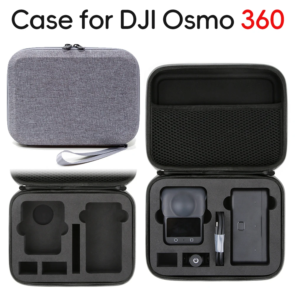 حقيبة حمل لـ OSMO 360 Adventure Combo حقيبة تخزين مقاومة للصدمات صندوق سفر حقيبة يد محمولة لملحقات كاميرا DJI OSMO 360