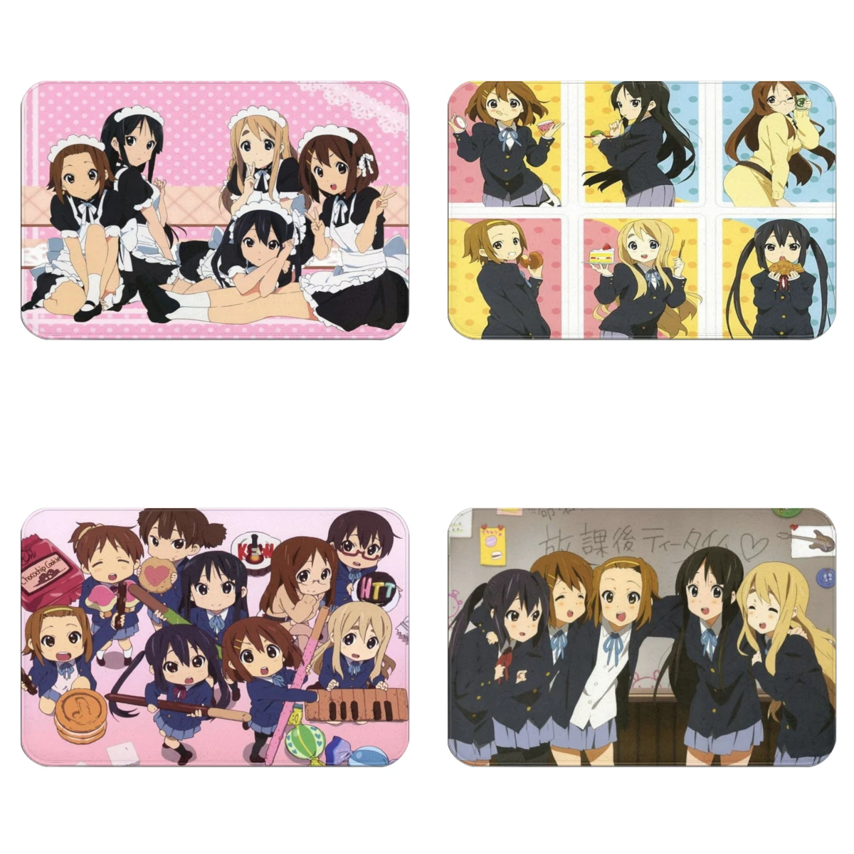 Japan Kawaii New K-ON! Bath Mat Non-Slip Tufted Mat Rug for Front Door Living