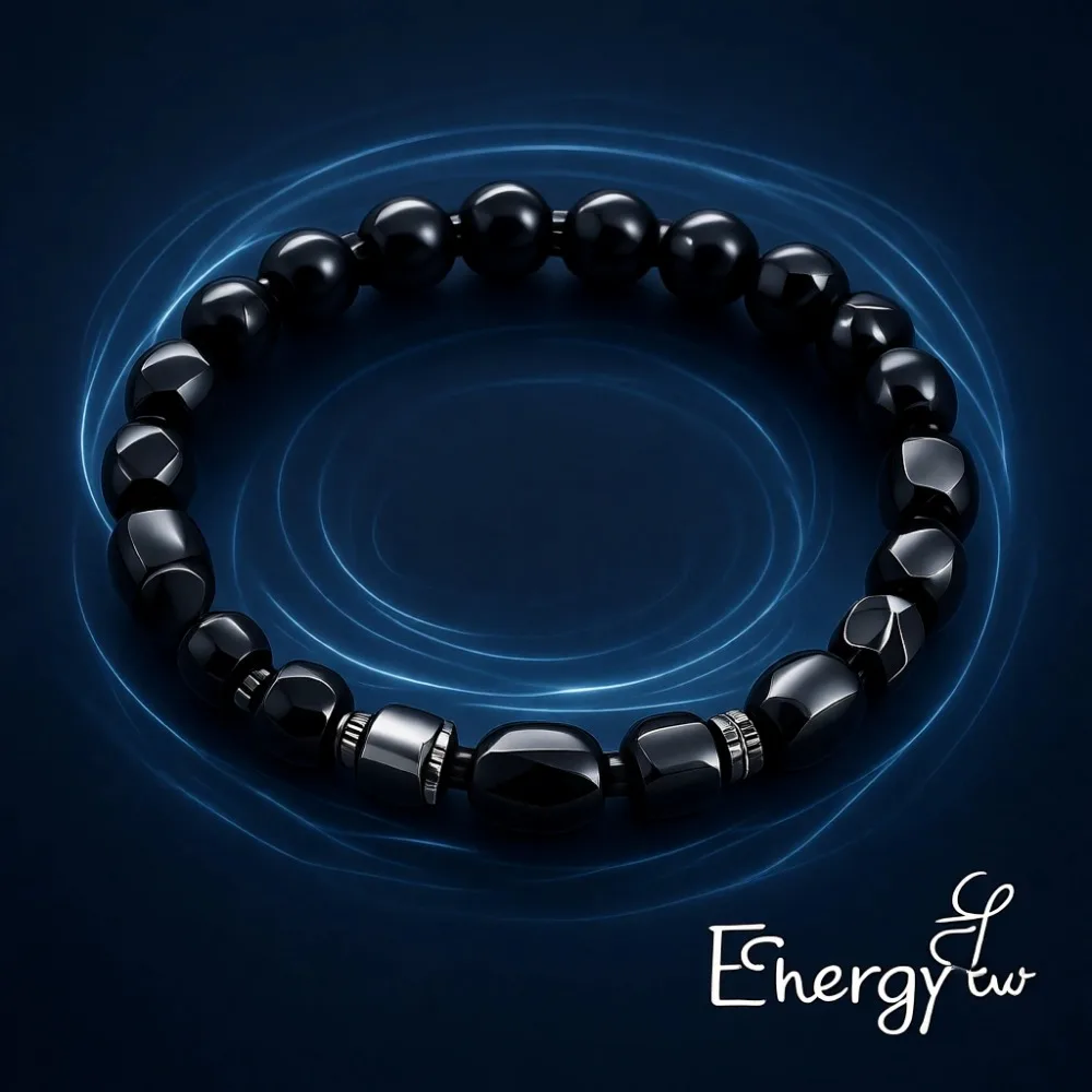 

Набор из десяти магнитных браслетов из гематита с бусинами, унисекс, десять стилей, камень-талисман