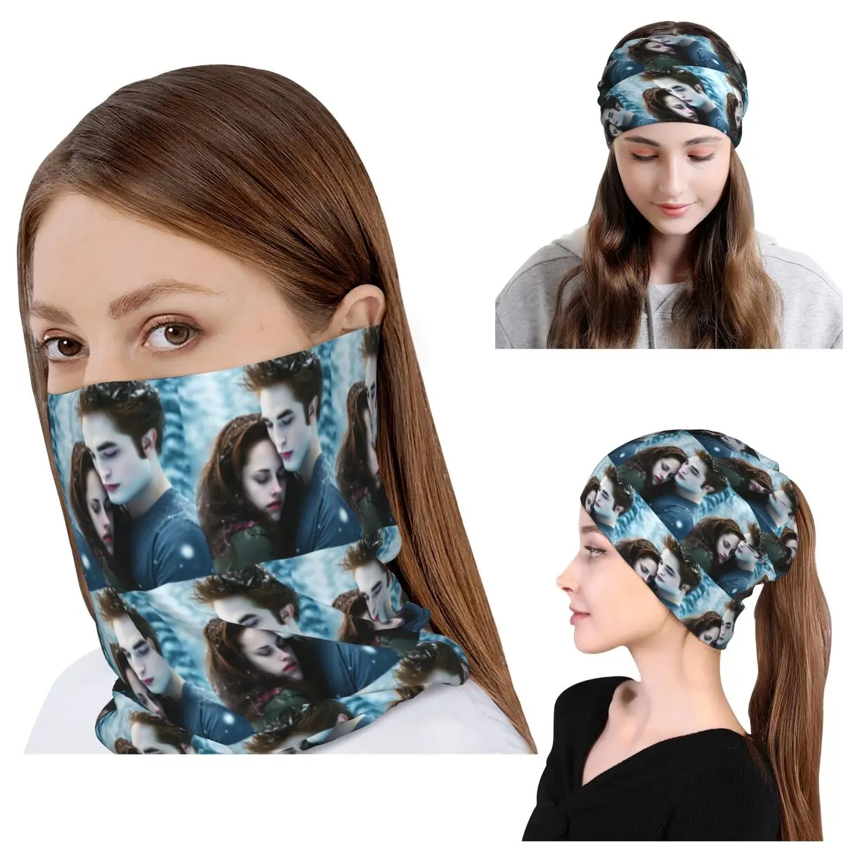 

The Twilight Saga Edward Cullen Bandana Neck Cover Wrap Scarf Multifunction Headwear Beanies Hat Unisex Adult Windproof