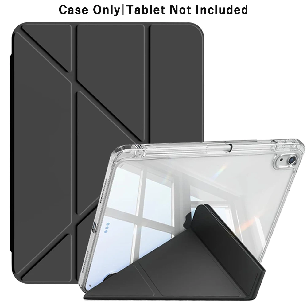 Solid Color Black Korea Y2KY-Shaped Tablet Case For Samsung Galaxy S7 Plus S9 FE S10 S6 Lite P610 A9 Plus With Pencil Holder