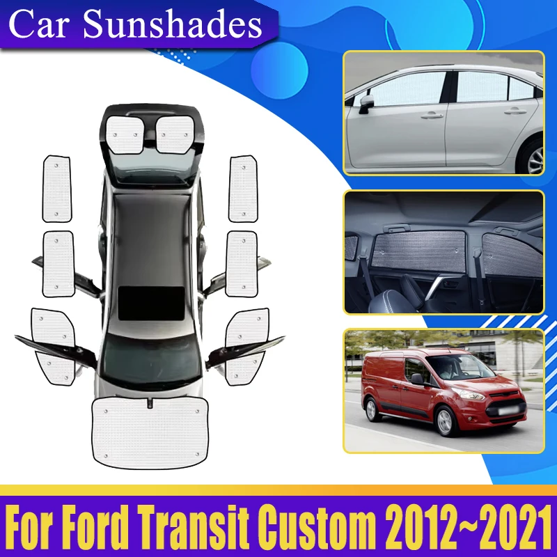 

Car Covers For Ford Transit Custom Tourneo 2012 2013 2014~2021 Window Windshield Sunshade Protect Sun Shade Anti-UV Accessories