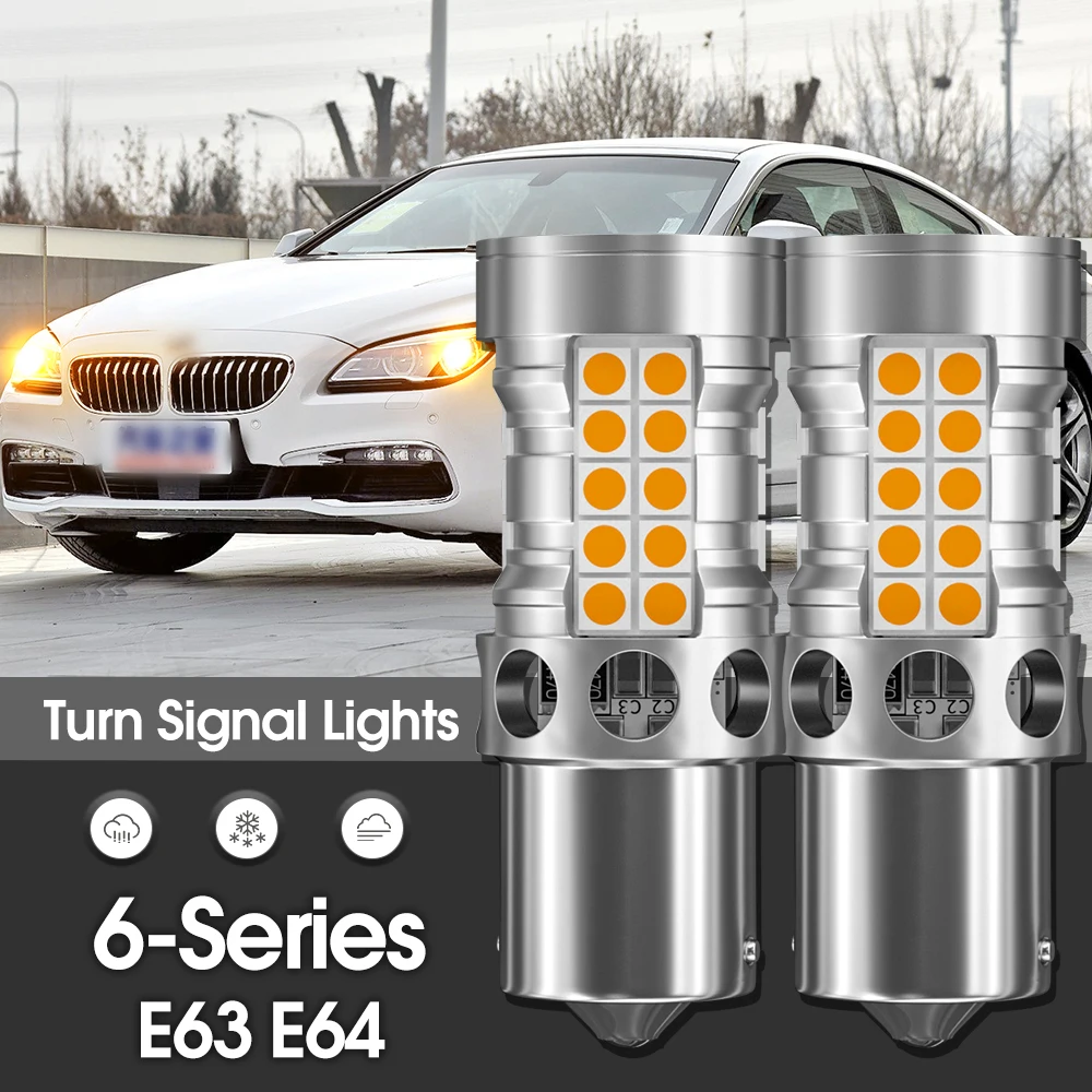 

Canbus LED Turn Signal Light Lamp 2pcs Accessories For BMW 6-Series E63 E64 2004 2005 2006 2007 2008 2009 2010