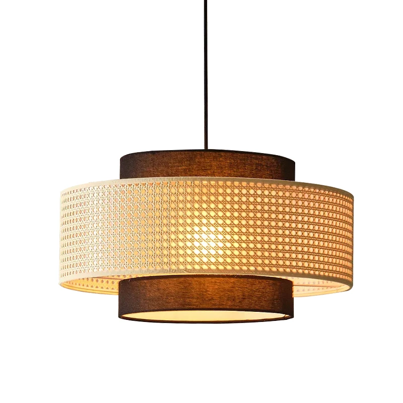 

Japanese-style wabi-sabi retro new Chinese-style restaurant hotel homestay tea room hot pot shop rattan art creative chandelier