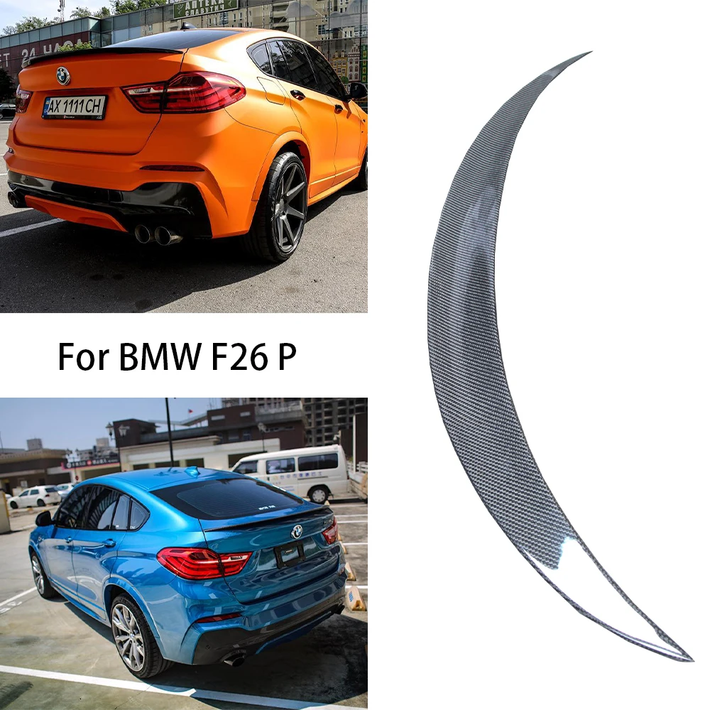 

For BMW X4 F26/X4M P Style Real Carbon Fiber Material Rear Spoiler Trunk Wing 2013-2018