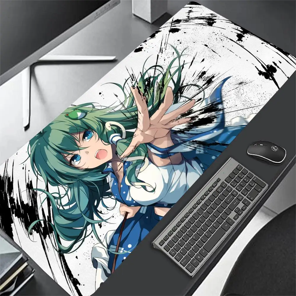 Anime Game Touhou Project Tōhō Purojekuto Kochiya Sanae Mousepad Mouse Mat Desk Mat With Pad gaming accessories Prime Gaming XXL