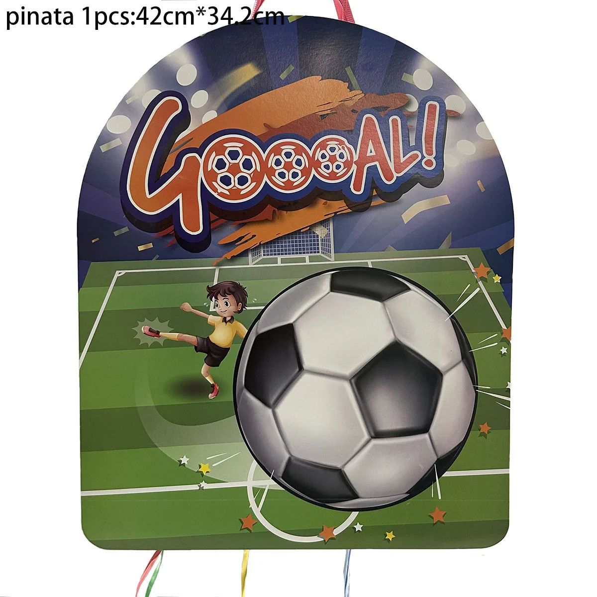 Boys Kids Favors Football Soccer Ball Theme Paperboard Pinatas Happy Birthday Events Party Decorations DIY Pinata 1pcs/lot