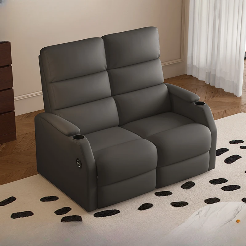 Double first-class electric space smart cabin first-layer cowhide multi-functional leather sofa