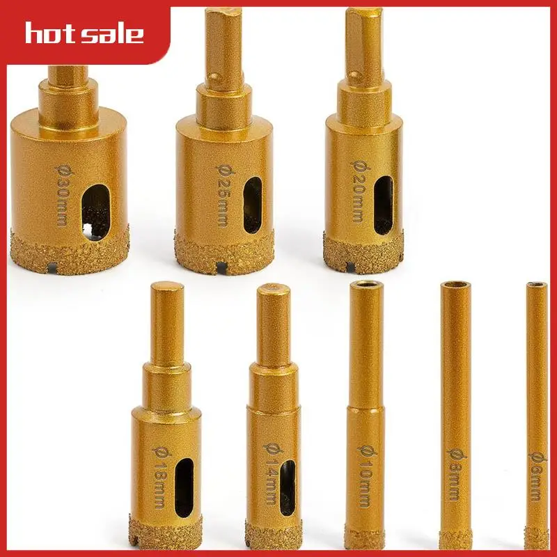 Diamond Hole Saw Kit Tile Core Drill Bits Set Dry/Wet Brazing Tile Core Drill Bits Sets (6-30Mm) 8 PCS