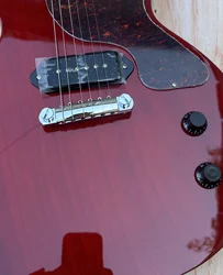 Standard electric guitar, TV  transparent red, retro tuner, in stock, lightning package