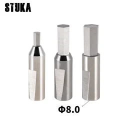 Stuka CT08 HSS Rotary Broach Punching Cutter Tool 8mm Shank Inner Hexagon for copper aluminum