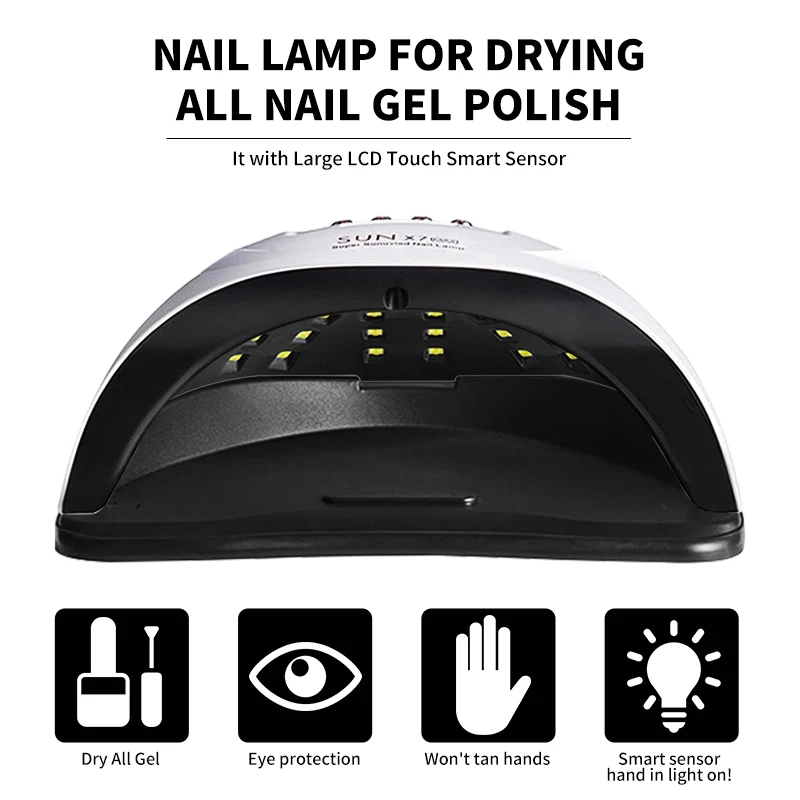 Sèche-ongles UV LED pour vernis gel avec capteur automatique |   Lampe de manucure professionnelle à 57 LED, système de durcissement rapide |   Équipement de séchage intelligent