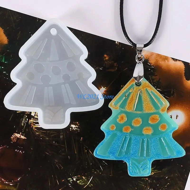 G5GC قالب سيليكون لسلسلة مفاتيح عيد الميلاد اللامعة الشفافة لهدايا عيد الميلاد