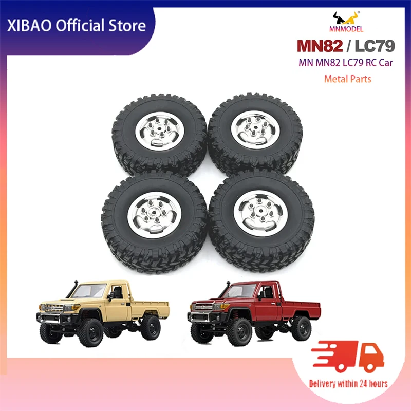 

1/12 MN82 LC79 MN78 Naughty Dragon Remote Control Car Accessories Metal Upgraded Hub Tires