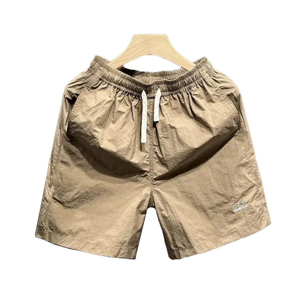 Beach Activities Men Shorts Drawstring Waist Shorts Clothing Comfortable Fit Elastic Waistband Knee Length Pants
