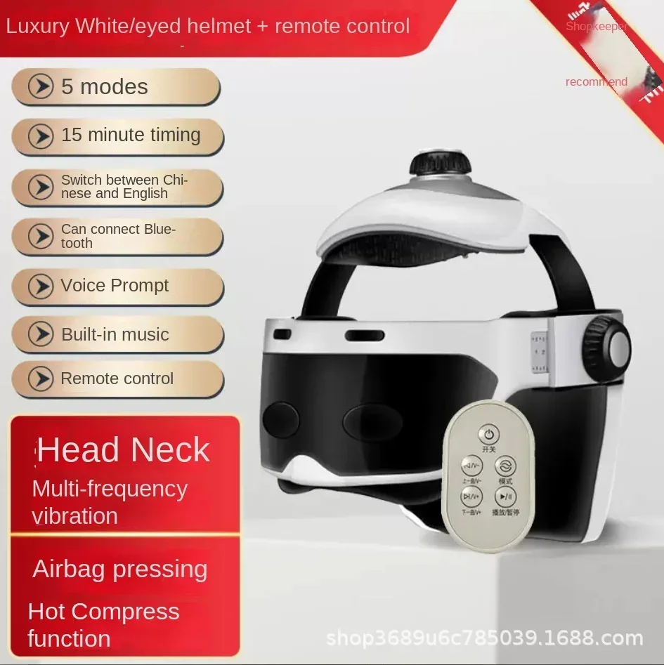 Practical bestseller  Electric Head Massager Scalp Automatic Hot Compress Relaxation Massager for Headaches Air Pressure Kneadin view 6