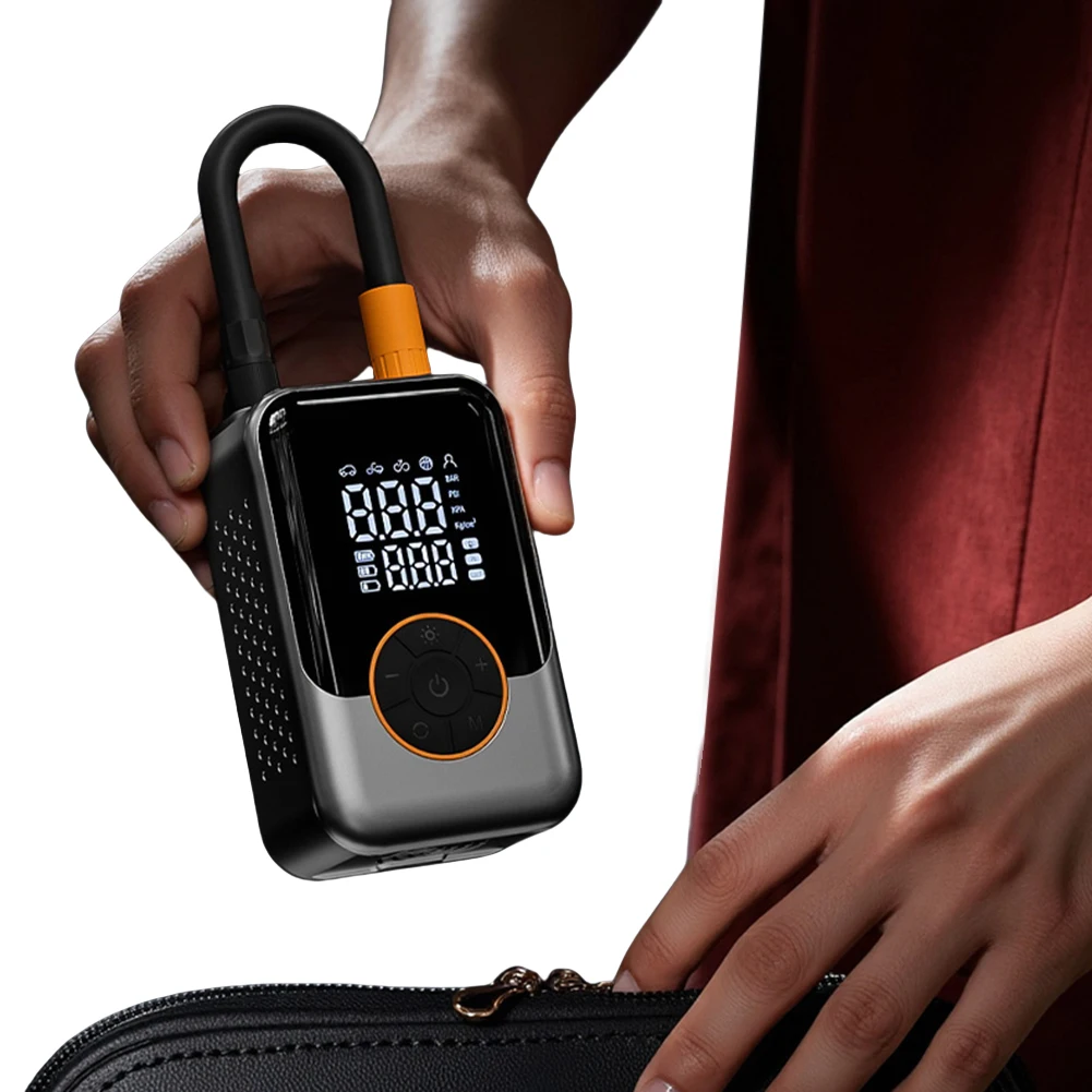 

Портативный электрический воздушный насос для накачивания шин со светодиодным дисплеем, насос для накачивания шин для автомобиля, мотоцикла, велосипеда