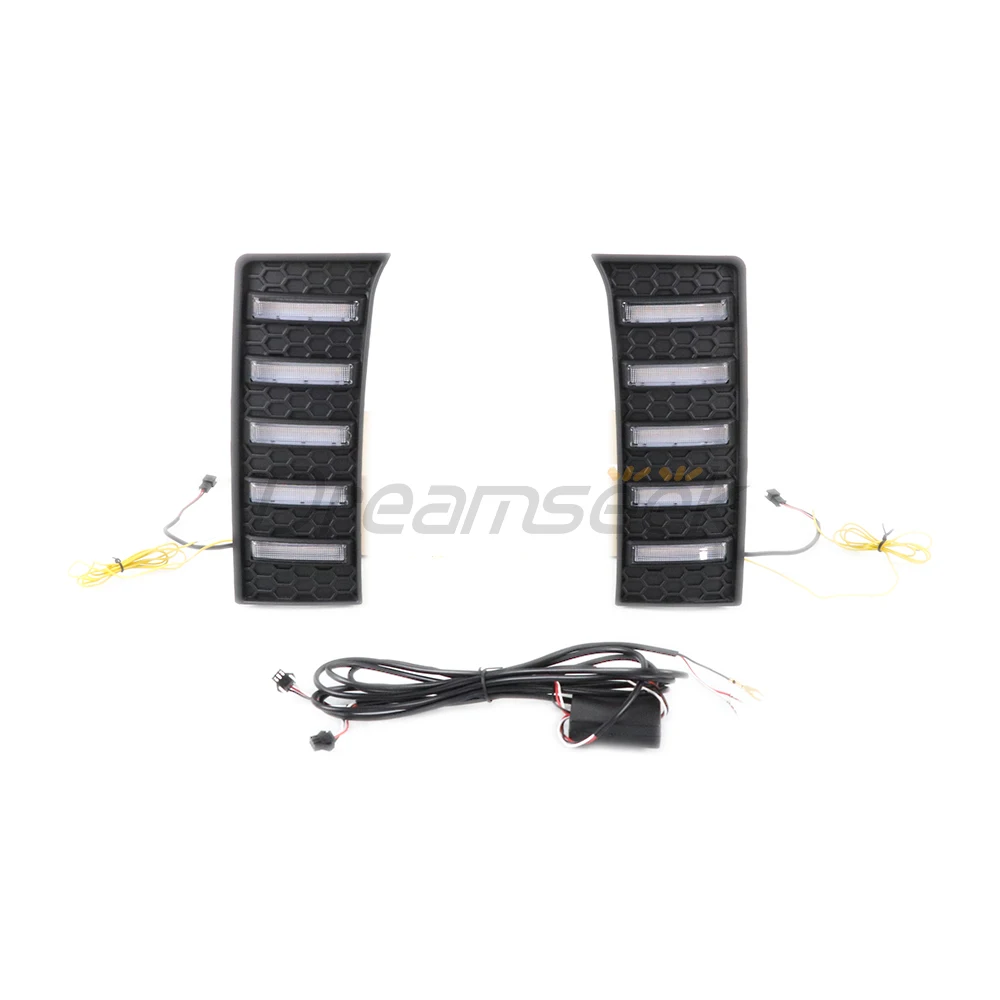 Feu de jour LED DRL pour Toyota Tundra XK70 2022 + couvercle de phare antibrouillard, étanche, lumière du jour de conduite avec clignotant dynamique