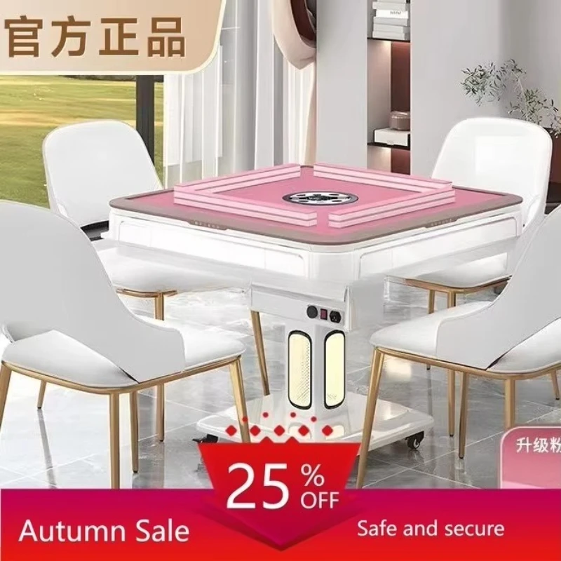 O16-  Mahjong Machine Fully Automatic New Model Home Mahjong Tle Dual-use Heating Electric Foldle Mahjong Tle