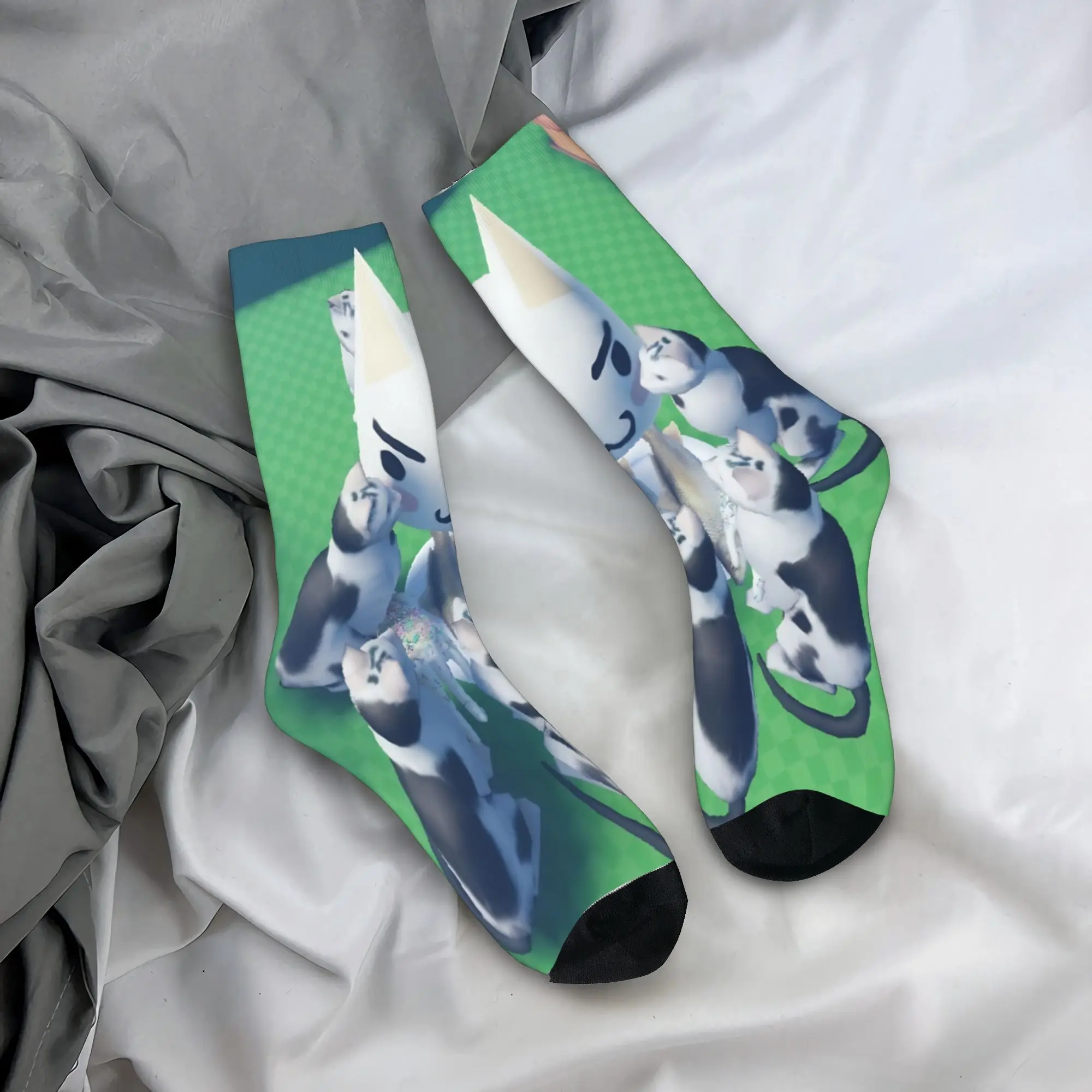 Inoue Toro con calcetines de gatos medias de moda calcetines antideslizantes de primavera para hombres calcetines de skate gráficos de calidad