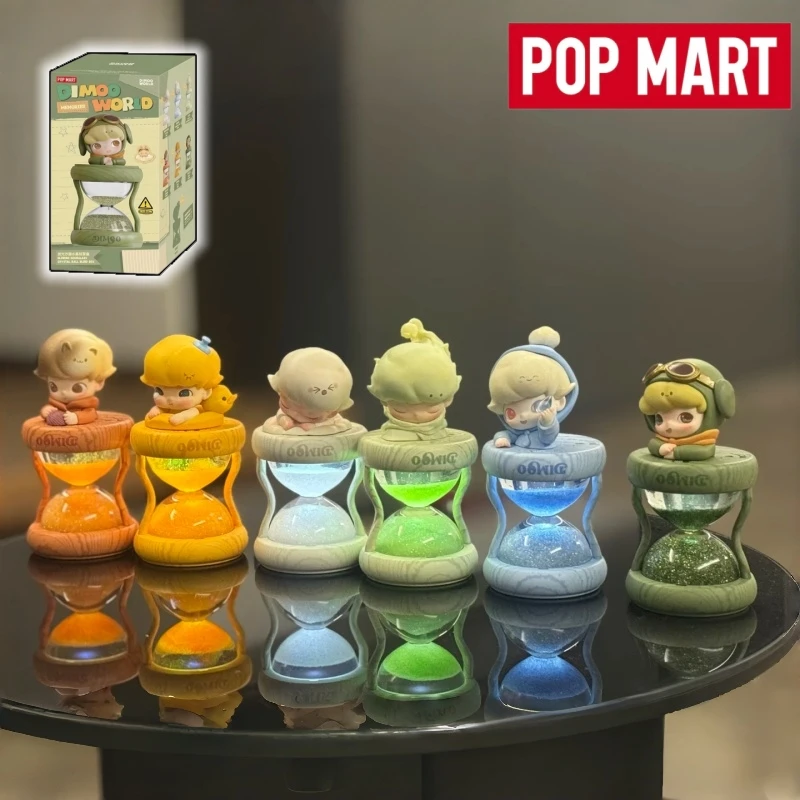 

Genuine POP MART DIMOO Memories World Blind Box Luminous Hourglass Crystal Doll Dreamy Premium Desktop Collection Hobby Toy Gift