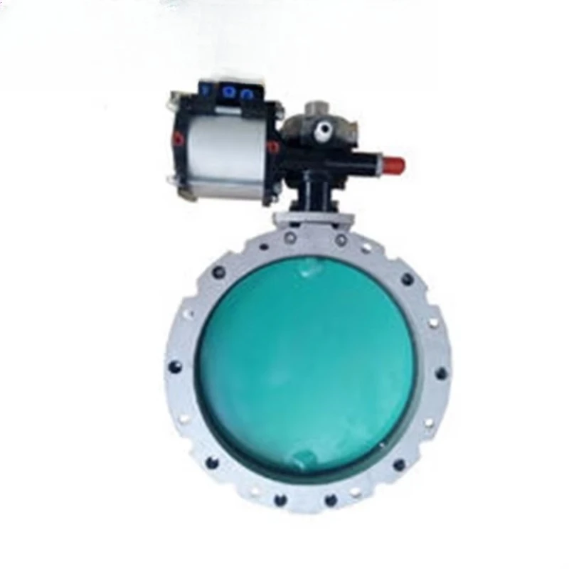 DN150، DN250 DN350 تصنيع شفة واحدة ومزدوجة سعر العرض المباشر صمام فراشة هوائي