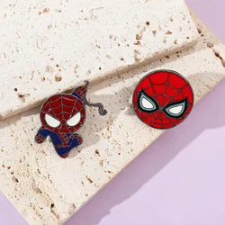 Marvel Spiderman Creative Metal Brooch Pin Cartoon Spider-Man Enamel Lapel Badges Accessories Gifts for Friends