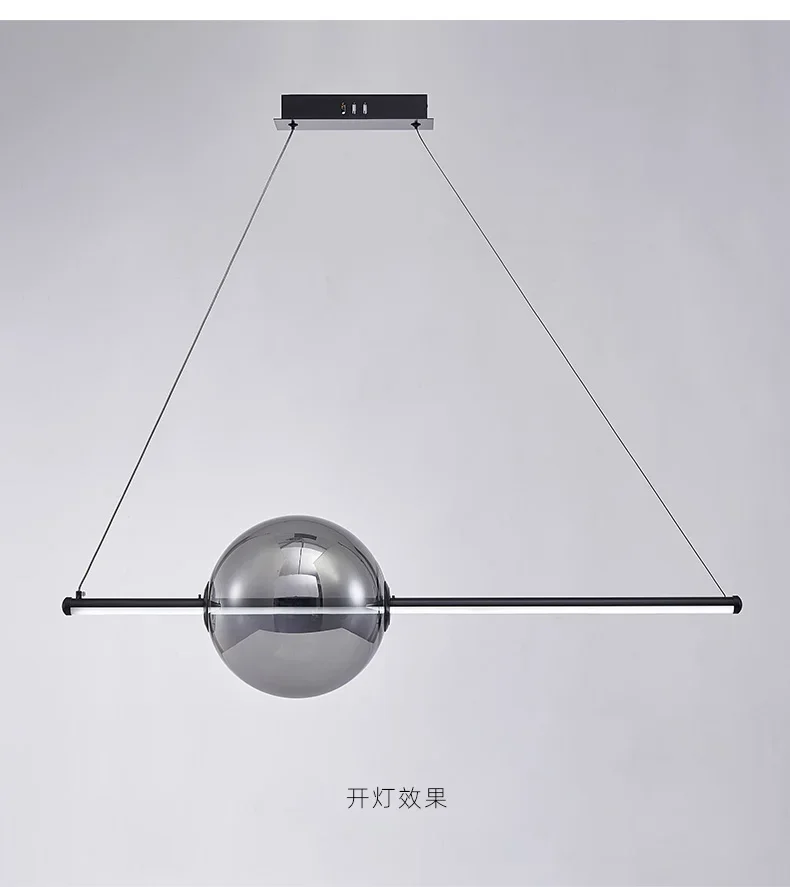Dining Room Island LED Chandelier Creative Restaurant Glass