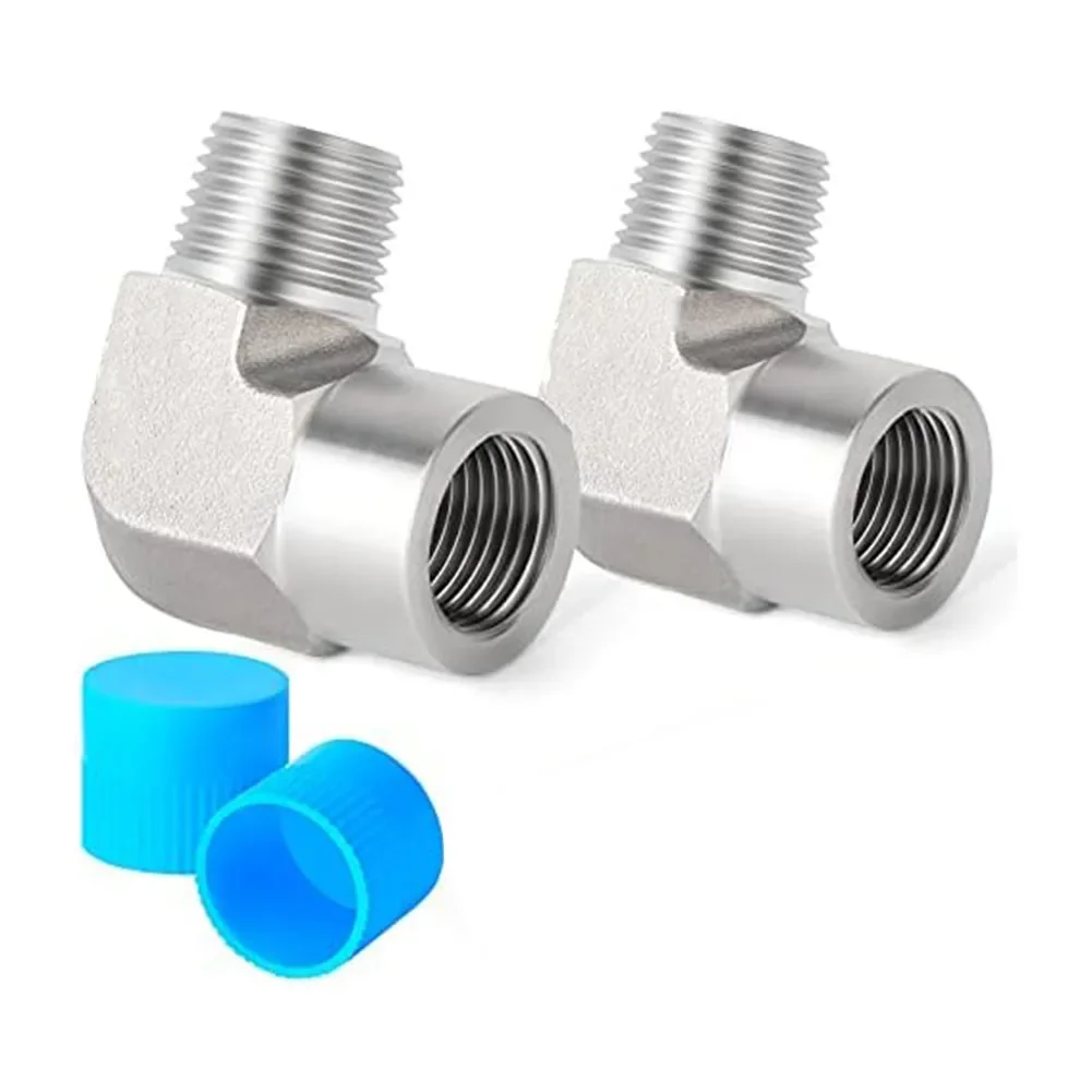 

2PCS 90 Degree Elbow 304 Stainless Steel 1/8In NPT Male To 1/8In NPT Female Wire Right-angle Joint Pipe Connector Home Hardware