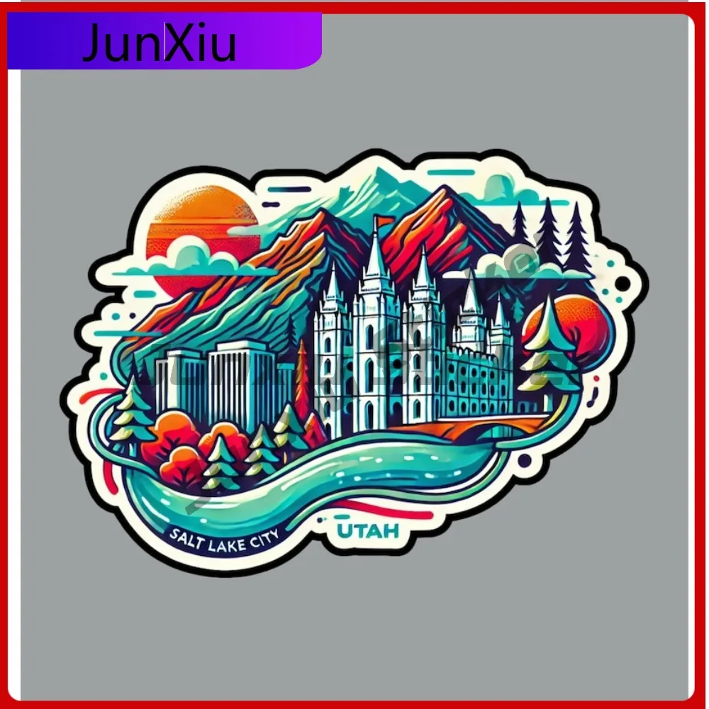 

Salt Lake City Utah Vinyl Sticker Decorative Small Stickers For Rv Fridge Laptop Car Front Bumper Decals Accessories Jdm Decor