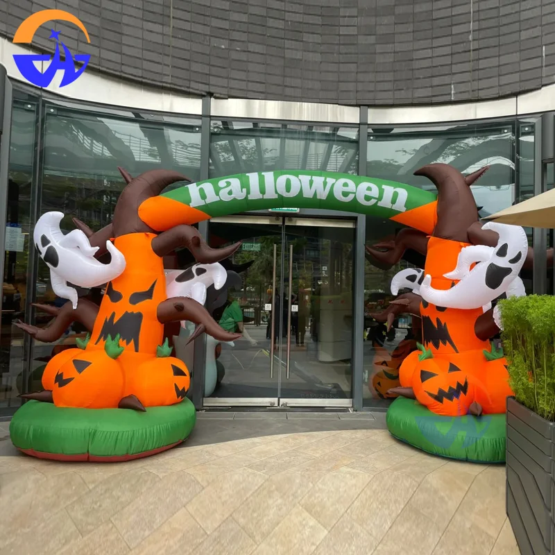 

Надувная арка тыквы-призрака, модель Хэллоуина, уличное украшение, реквизит для торгового центра, входа, события, вечеринки