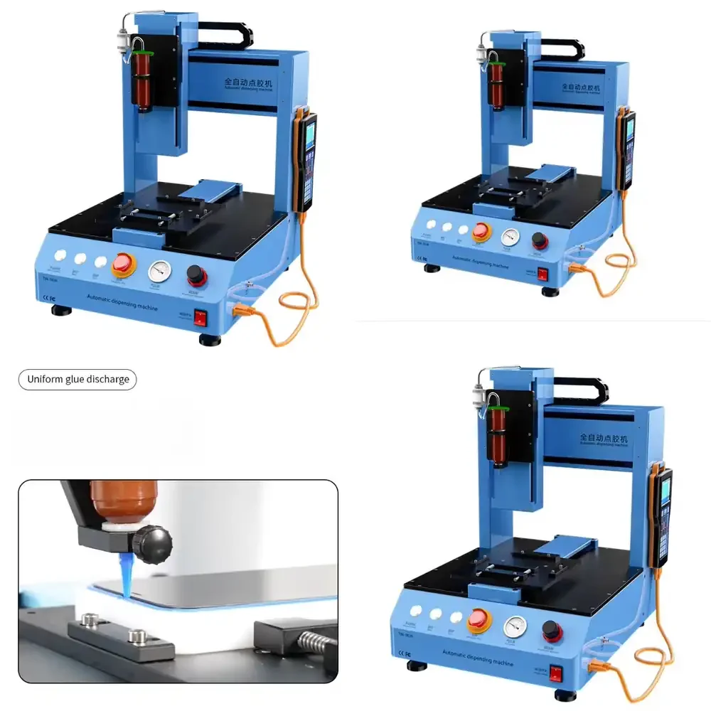 983B Automatic Dispenser LCD Glass Scratch Polishing Repair Use UV Waterproof Glue Dispensing Machine for Mobile Phone