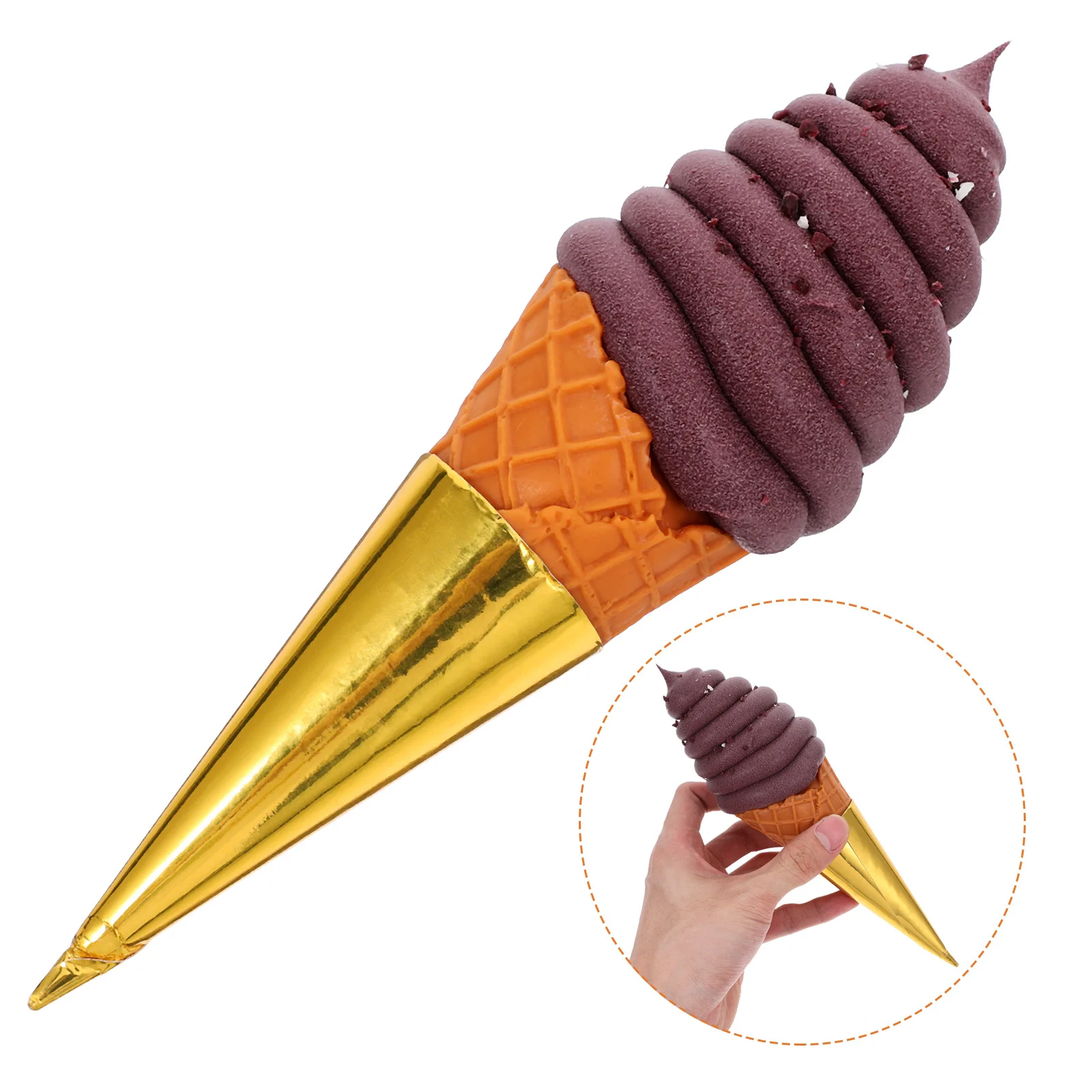 Künstliches Eis, Schokoladendekor, realistische Simulation für Dessertladen, Ausstellungszubehör, künstliches Eis