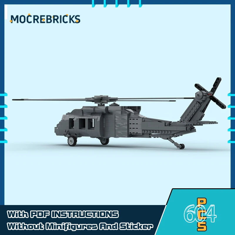 

MOC военная серия UH-60 Blackhawk Attack вертолет строительный блок сборка модель набор DIY кирпичи игрушки детский подарок на день рождения
