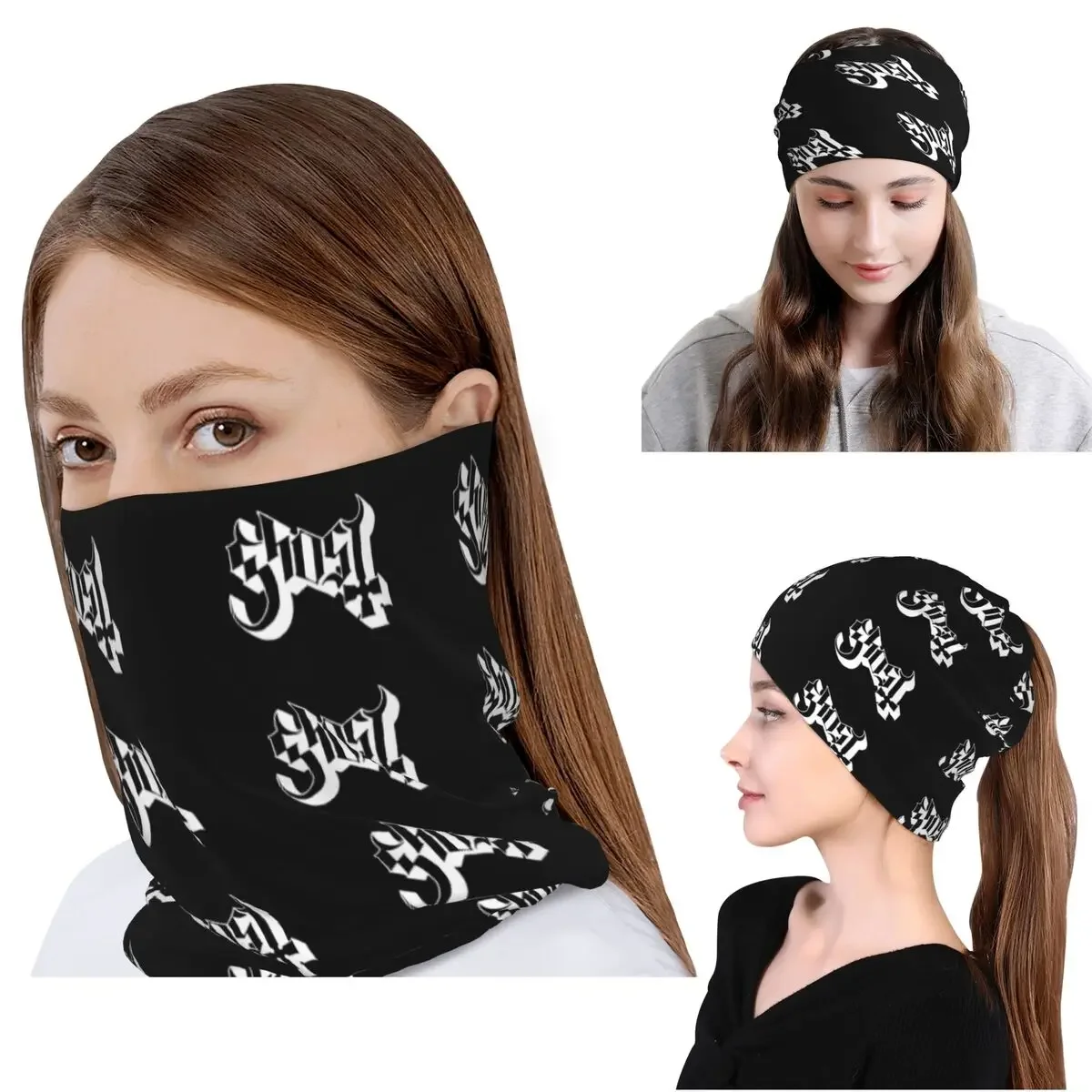 

Rock Band Ghost BC Bandana Neck Gaiter Face Scarf Multi-use Balaclava Beanies Hat Unisex Adult Winter