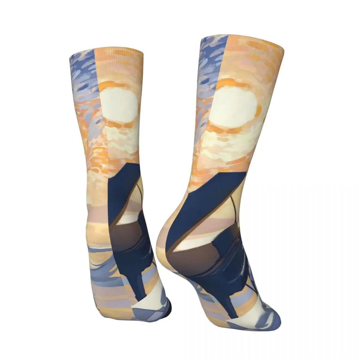 All Seasons Furina Genshin Impact Game Socks Harajuku Sport Middle Tube Socks Stockings for Men Women Valentine's Day Gifts