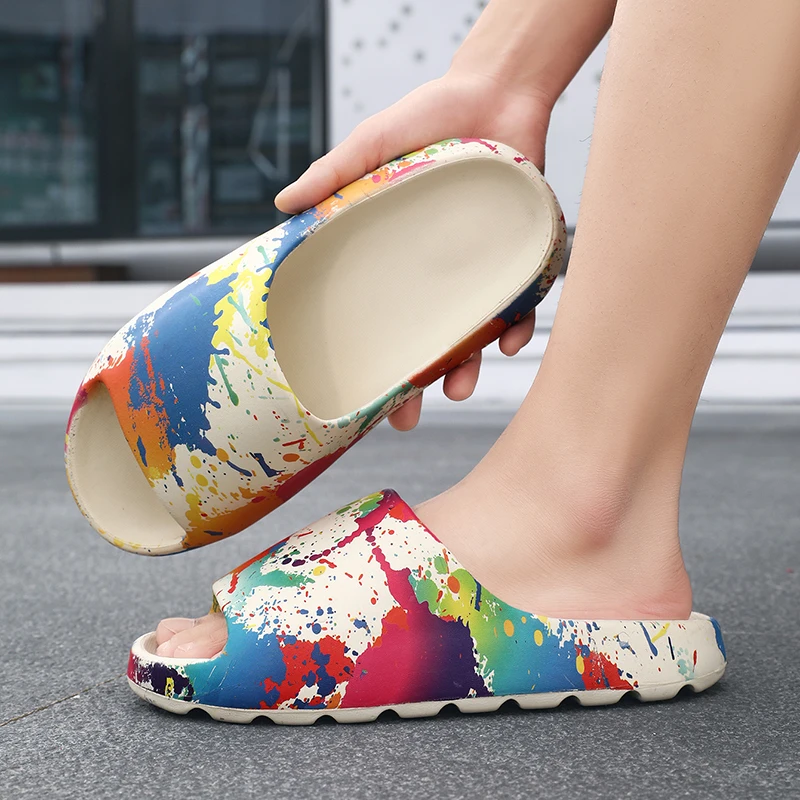 Sandalias de hombre de talla grande, zapatillas informales a la moda con suelas gruesas, zapatillas ligeras para senderismo al aire libre, zapatillas para hombre con pellizco en el dedo del pie