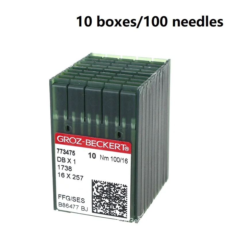 100 sztuk Groz Beckert Dbx1 16x257 1738 Igły do ​​maszyn do szycia