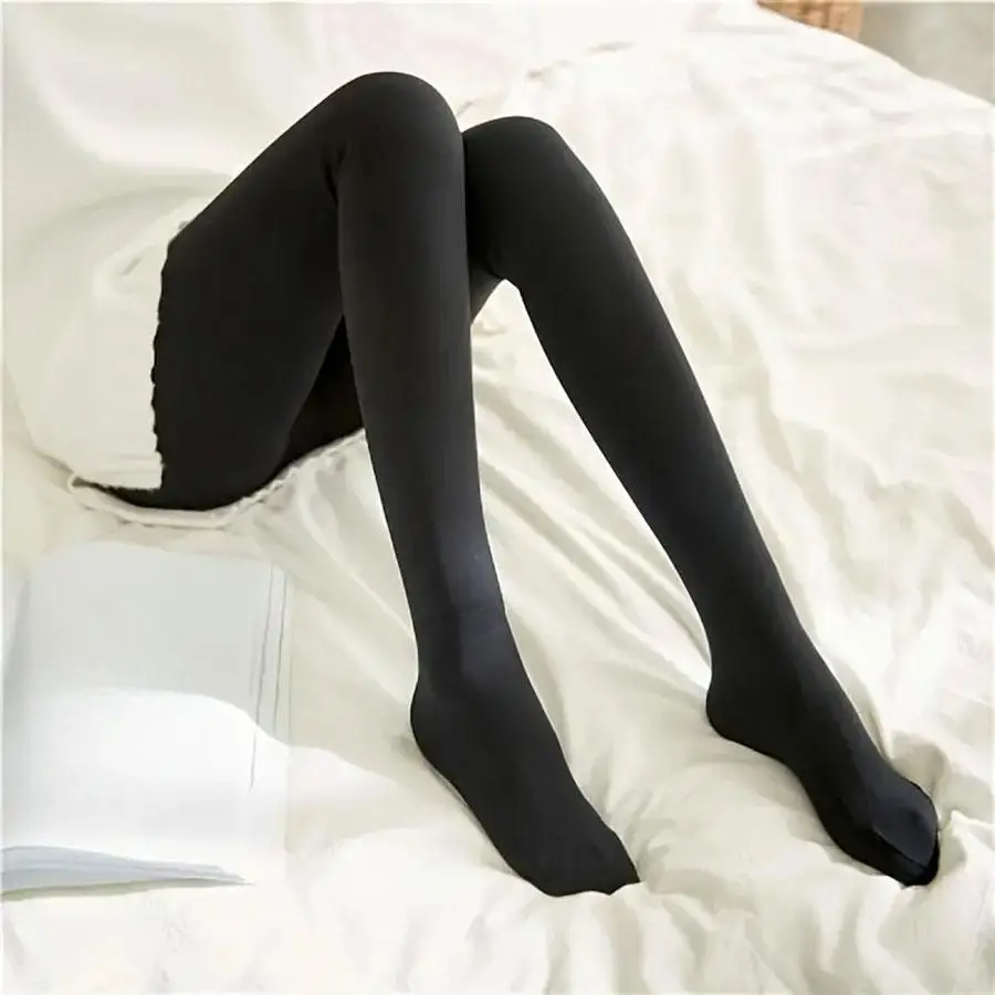 Thermal Stockings Woman Fleece Tights Sexy Winter Warm Pantyhose Translucent Slim Thicken Tights Elastic Velvet Pantyhose Female