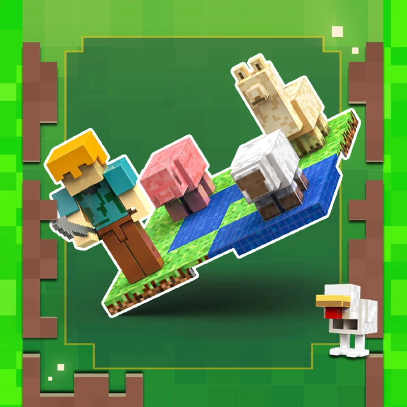 مكعبات بناء مغناطيسية ذاتية الصنع ألعاب جذعية مع مجموعة بناء تعليمية بنمط عشوائي من الألغام الأساسي لهدايا الأطفال والأولاد