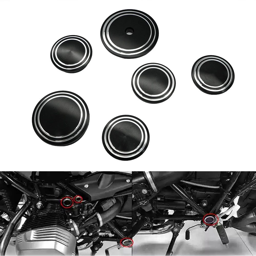 

Комплект заглушек для отверстий в раме мотоцикла из алюминия с ЧПУ для BMW NINET RNINET R9T R Nine T Racer Urban Pure Scrambler 2014-2023