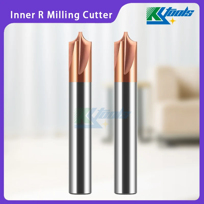 HRC60 Tungsten Carbide Inner R Milling Cutter Fillet Chamfering Carbide End Mill Steel Aluminum R0.5/R1/R1.5/R2/R2.5/R3/R4/R5/R6