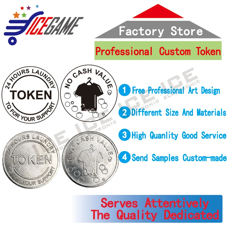 1000 PCS/LOT Metal Stainless  With High Qualitysteel Token Game Board Metal Tokens Coin  For  Coin Bulldozer Coin