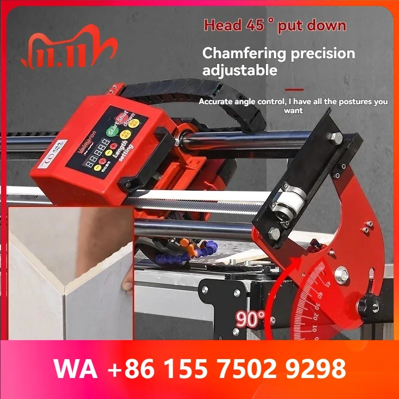 Tile cutting and beeling hine, manual cutting stroke 850mm, equipped with water jet cutting.