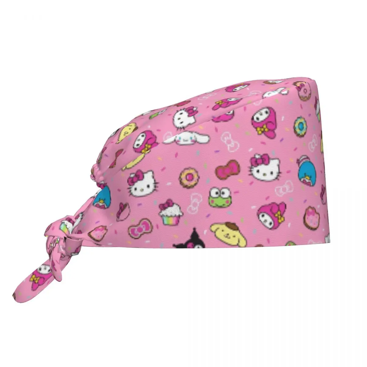 Hello Kitty Leopard Cartoon Scrubs Cap Classico Infermiera Cura Berretto chirurgico Uomo Donna Lab Doctor Spa Cappelli da lavoro Berretto
