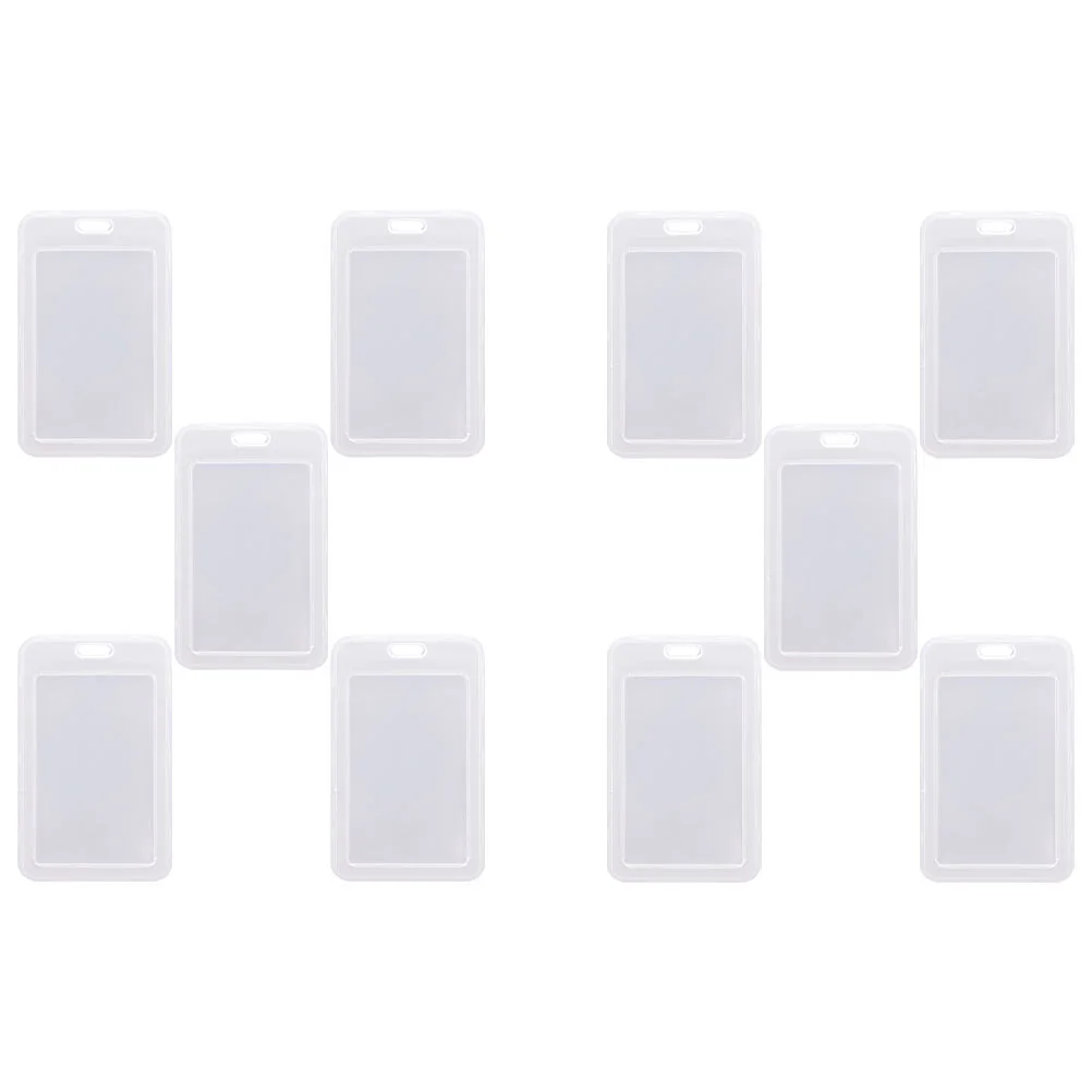 20pcs 버스 카드 홀더 플라스틱 ID 배지 슬리브 다목적 카드 커버 작업 학교 여행 ID 카드 보호대